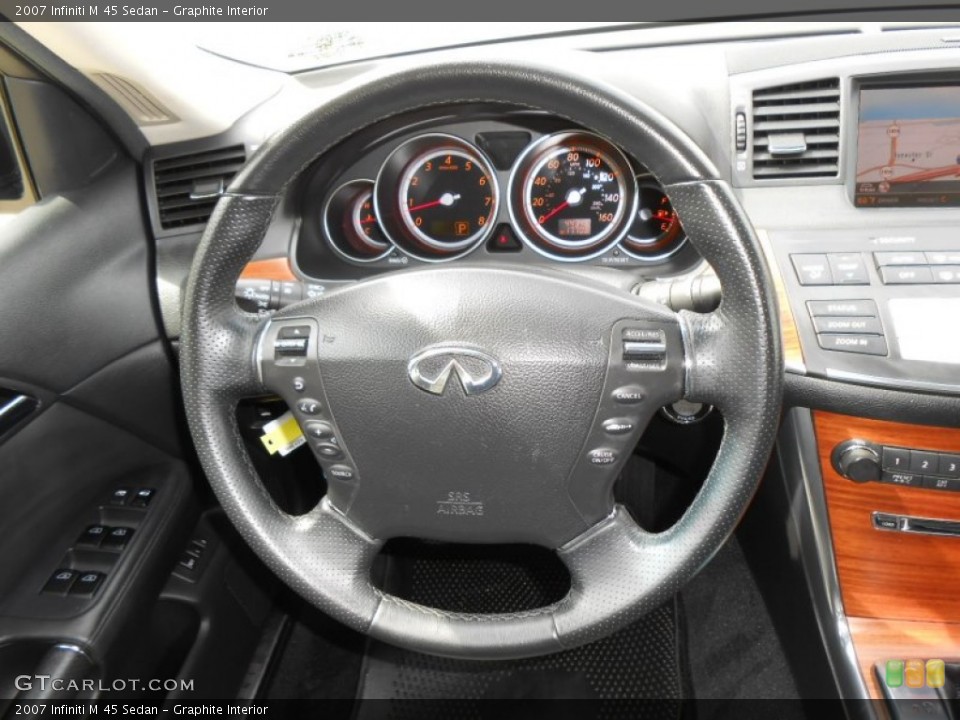 Graphite Interior Steering Wheel for the 2007 Infiniti M 45 Sedan #71406280