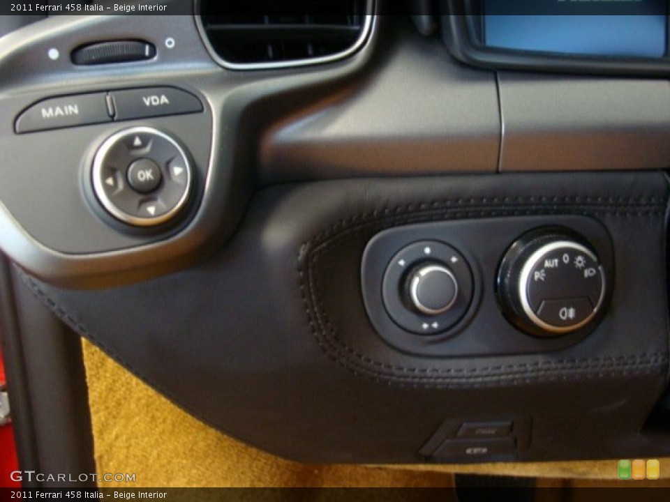Beige Interior Controls for the 2011 Ferrari 458 Italia #71407796