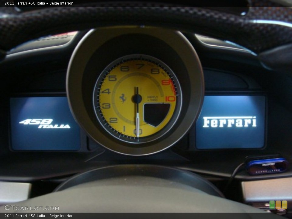Beige Interior Gauges for the 2011 Ferrari 458 Italia #71407825