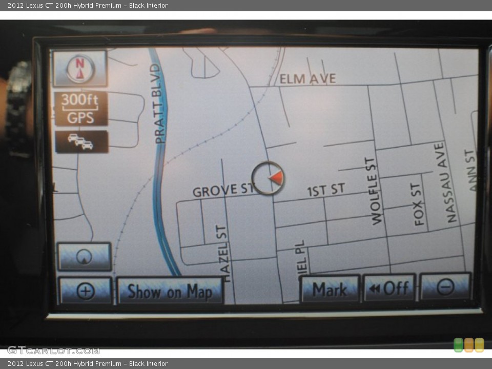 Black Interior Navigation for the 2012 Lexus CT 200h Hybrid Premium #71407915