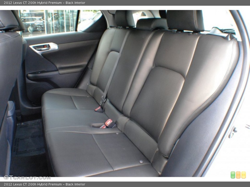 Black Interior Rear Seat for the 2012 Lexus CT 200h Hybrid Premium #71407960