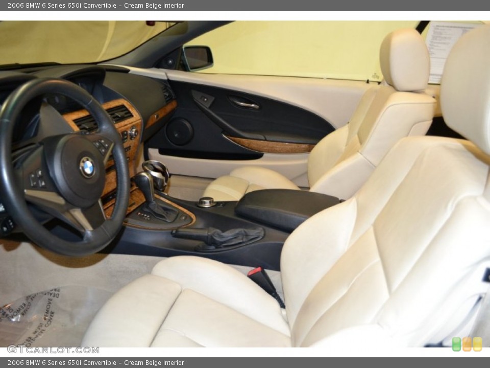 Cream Beige Interior Photo for the 2006 BMW 6 Series 650i Convertible #71409496