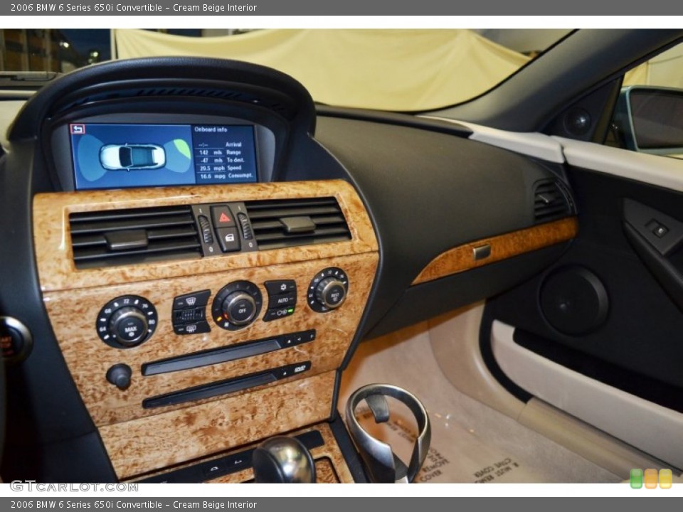 Cream Beige Interior Controls for the 2006 BMW 6 Series 650i Convertible #71409577