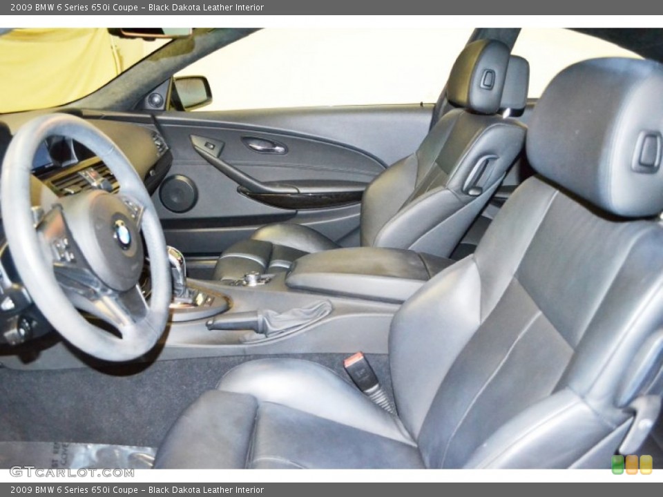 Black Dakota Leather Interior Front Seat for the 2009 BMW 6 Series 650i Coupe #71409760