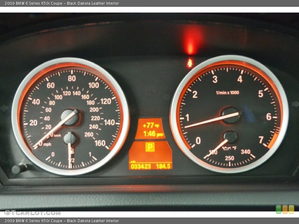 Black Dakota Leather Interior Gauges for the 2009 BMW 6 Series 650i Coupe #71409823