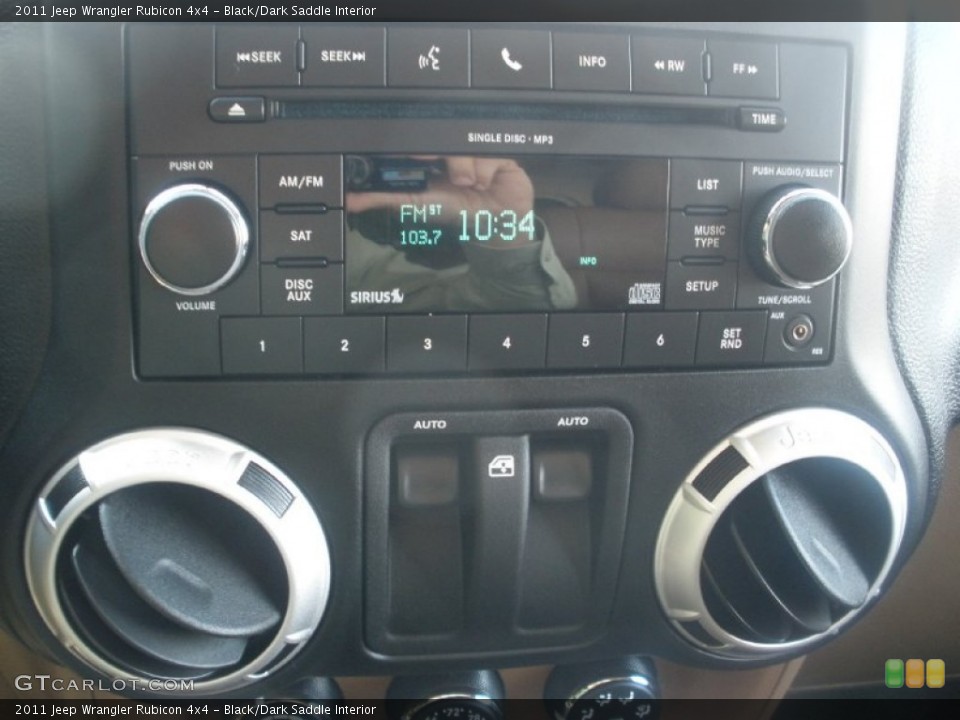 Black/Dark Saddle Interior Audio System for the 2011 Jeep Wrangler Rubicon 4x4 #71410240
