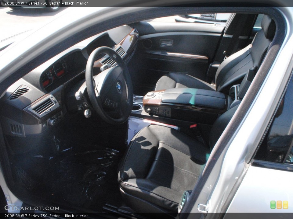 Black Interior Front Seat for the 2008 BMW 7 Series 750i Sedan #71410509