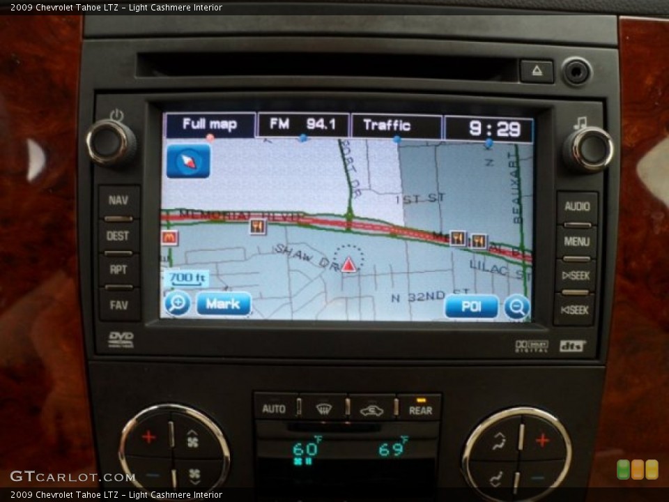 Light Cashmere Interior Navigation for the 2009 Chevrolet Tahoe LTZ #71411254