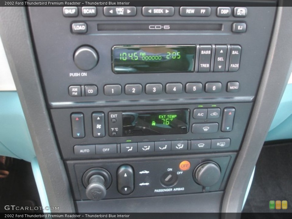 Thunderbird Blue Interior Controls for the 2002 Ford Thunderbird Premium Roadster #71411533
