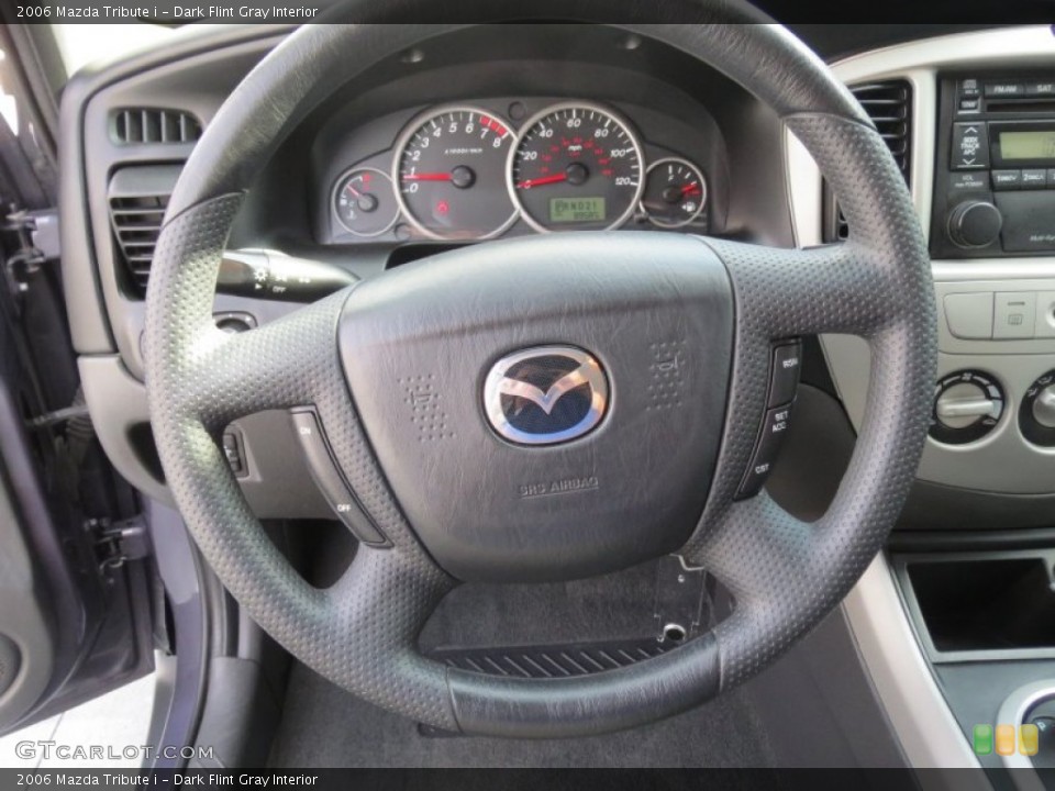 Dark Flint Gray Interior Steering Wheel for the 2006 Mazda Tribute i #71413447