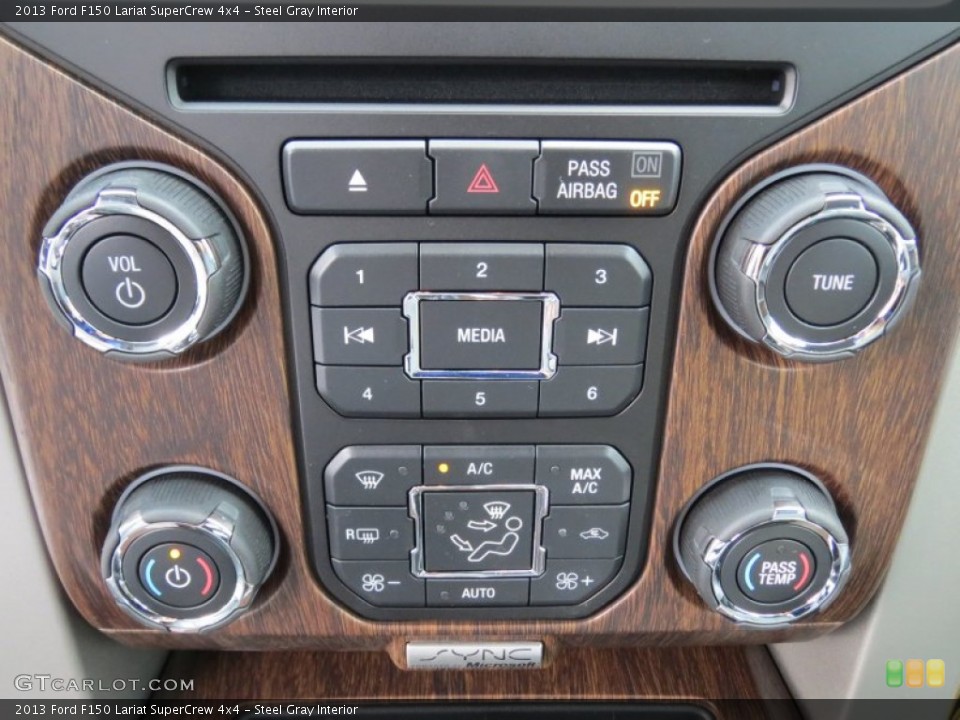 Steel Gray Interior Controls for the 2013 Ford F150 Lariat SuperCrew 4x4 #71414464
