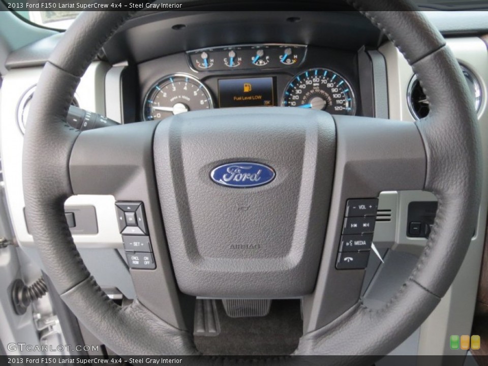 Steel Gray Interior Steering Wheel for the 2013 Ford F150 Lariat SuperCrew 4x4 #71414500