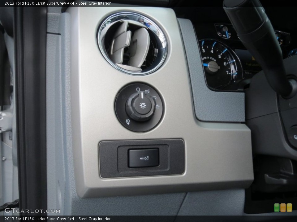 Steel Gray Interior Controls for the 2013 Ford F150 Lariat SuperCrew 4x4 #71414518