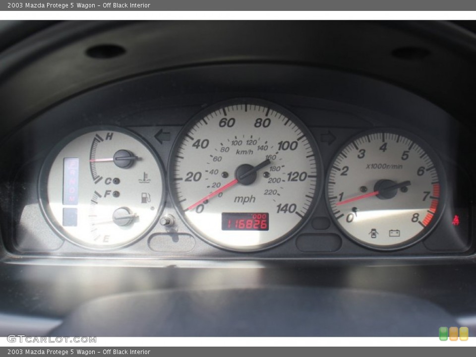 Off Black Interior Gauges for the 2003 Mazda Protege 5 Wagon #71414656