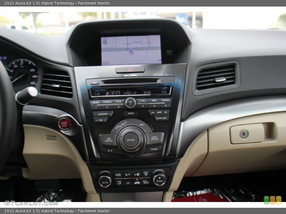 Parchment Interior Controls for the 2013 Acura ILX 1.5L Hybrid Technology #71415412