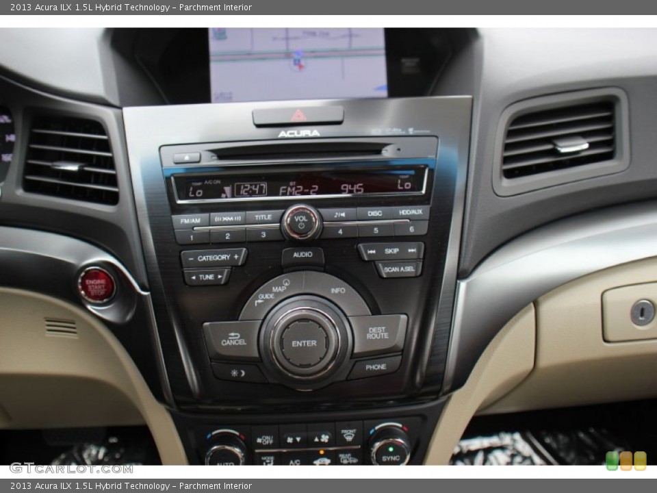 Parchment Interior Controls for the 2013 Acura ILX 1.5L Hybrid Technology #71415430