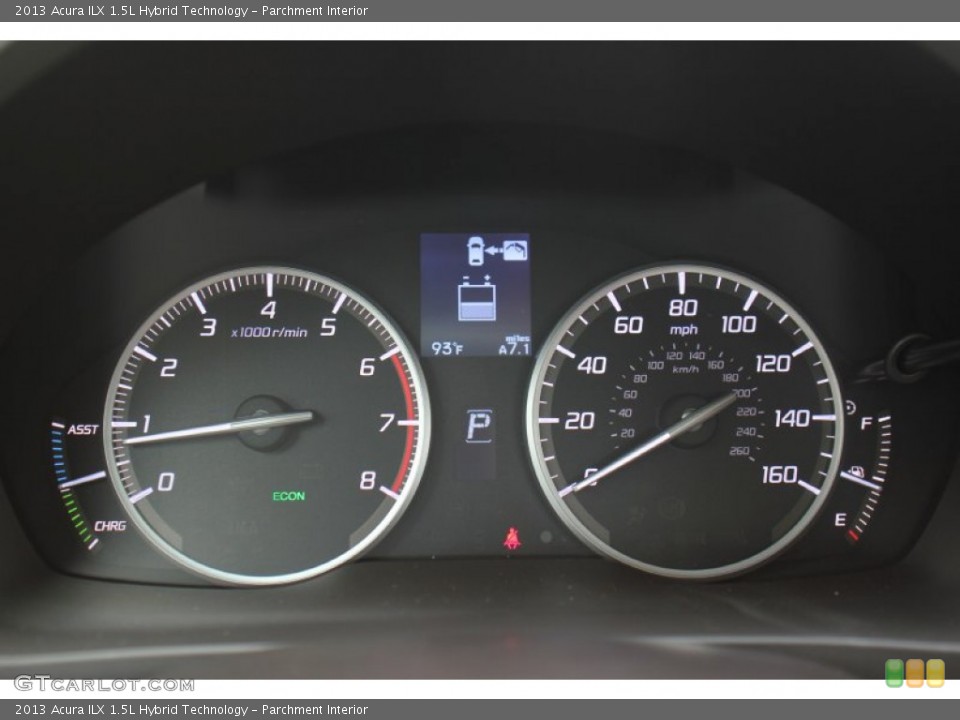 Parchment Interior Gauges for the 2013 Acura ILX 1.5L Hybrid Technology #71415473