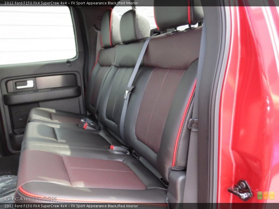 FX Sport Appearance Black/Red Interior Rear Seat for the 2012 Ford F150 FX4 SuperCrew 4x4 #71415563