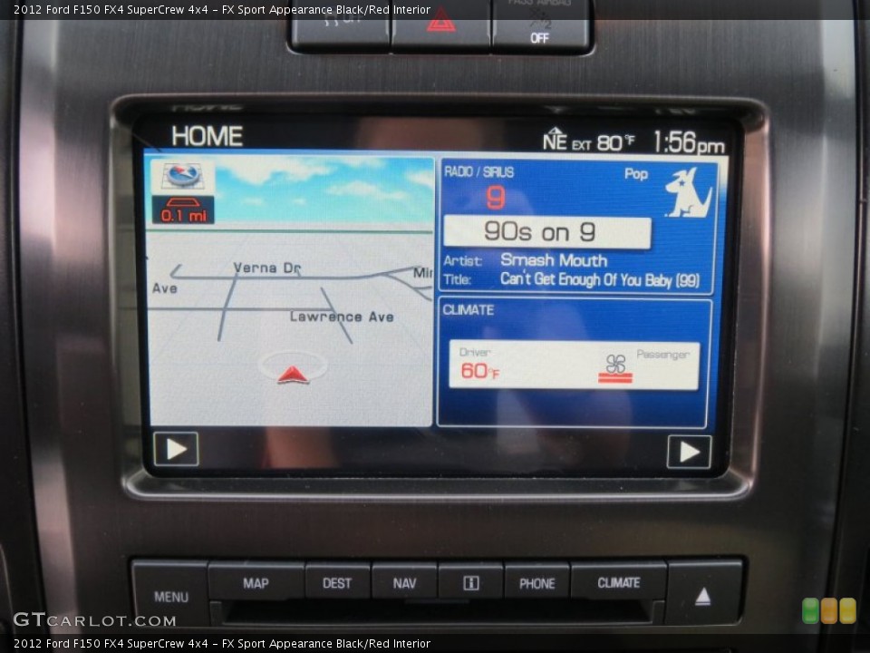 FX Sport Appearance Black/Red Interior Navigation for the 2012 Ford F150 FX4 SuperCrew 4x4 #71415625