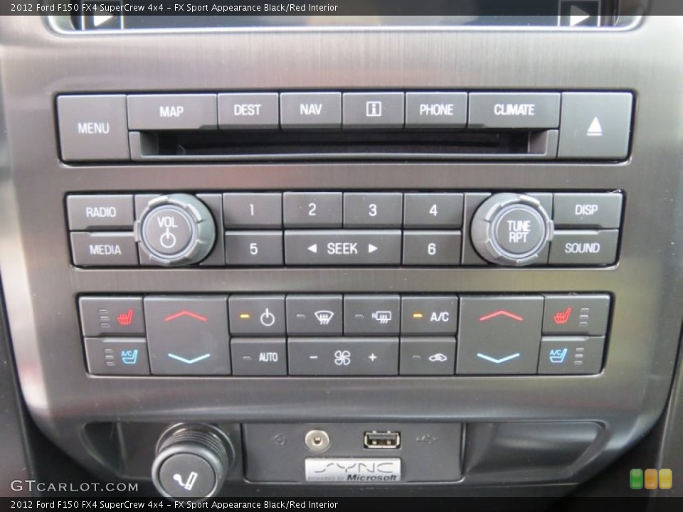 FX Sport Appearance Black/Red Interior Controls for the 2012 Ford F150 FX4 SuperCrew 4x4 #71415634