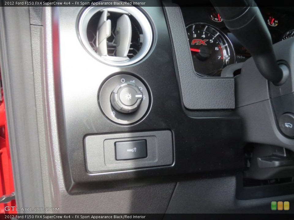 FX Sport Appearance Black/Red Interior Controls for the 2012 Ford F150 FX4 SuperCrew 4x4 #71415688