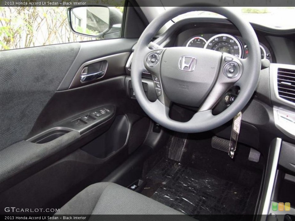 Black Interior Steering Wheel for the 2013 Honda Accord LX Sedan #71416126