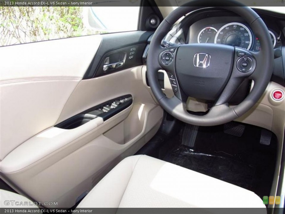 Ivory Interior Steering Wheel for the 2013 Honda Accord EX-L V6 Sedan #71416345