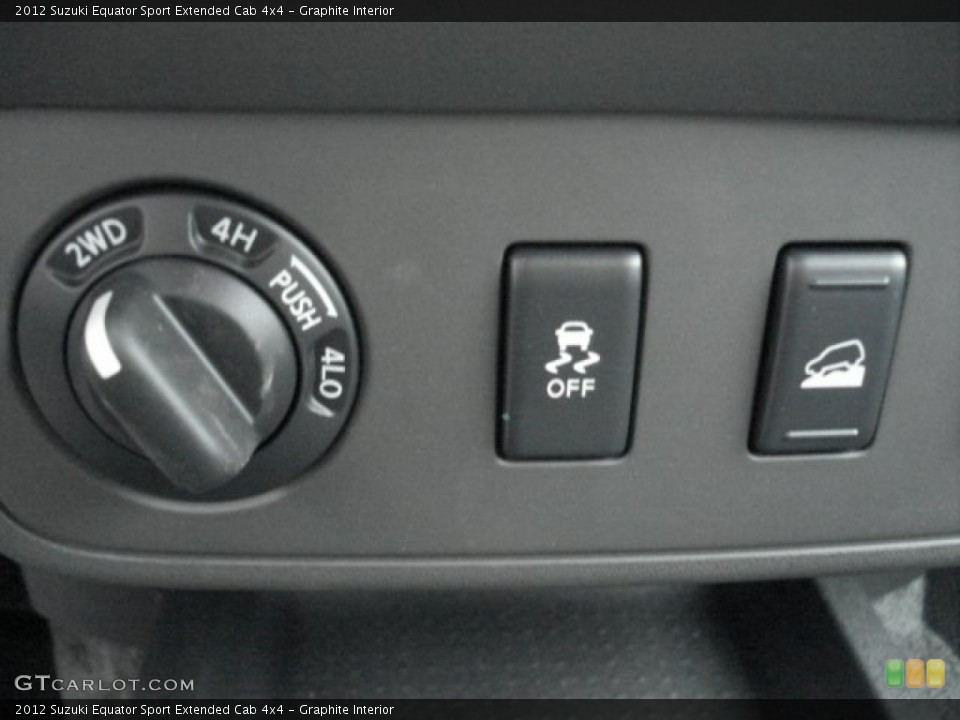 Graphite Interior Controls for the 2012 Suzuki Equator Sport Extended Cab 4x4 #71421052