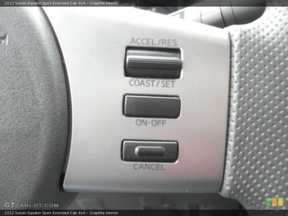 Graphite Interior Controls for the 2012 Suzuki Equator Sport Extended Cab 4x4 #71421076