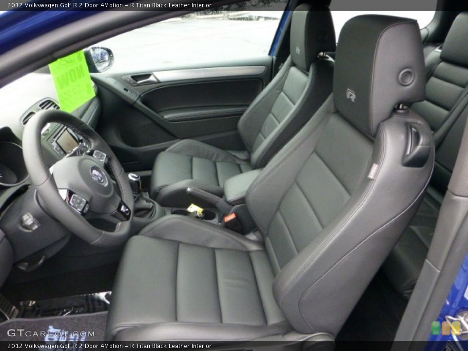 R Titan Black Leather Interior Photo for the 2012 Volkswagen Golf R 2 Door 4Motion #71421862