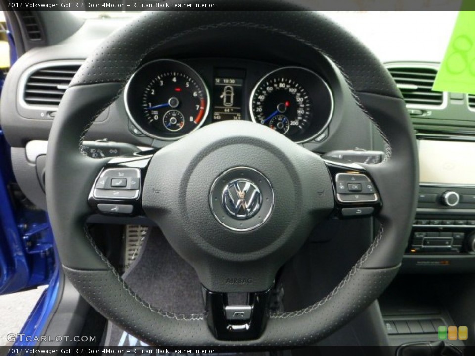 R Titan Black Leather Interior Steering Wheel for the 2012 Volkswagen Golf R 2 Door 4Motion #71421901