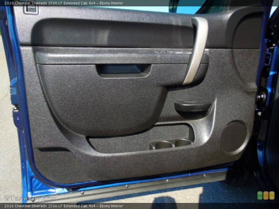 Ebony Interior Door Panel for the 2010 Chevrolet Silverado 1500 LT Extended Cab 4x4 #71424145