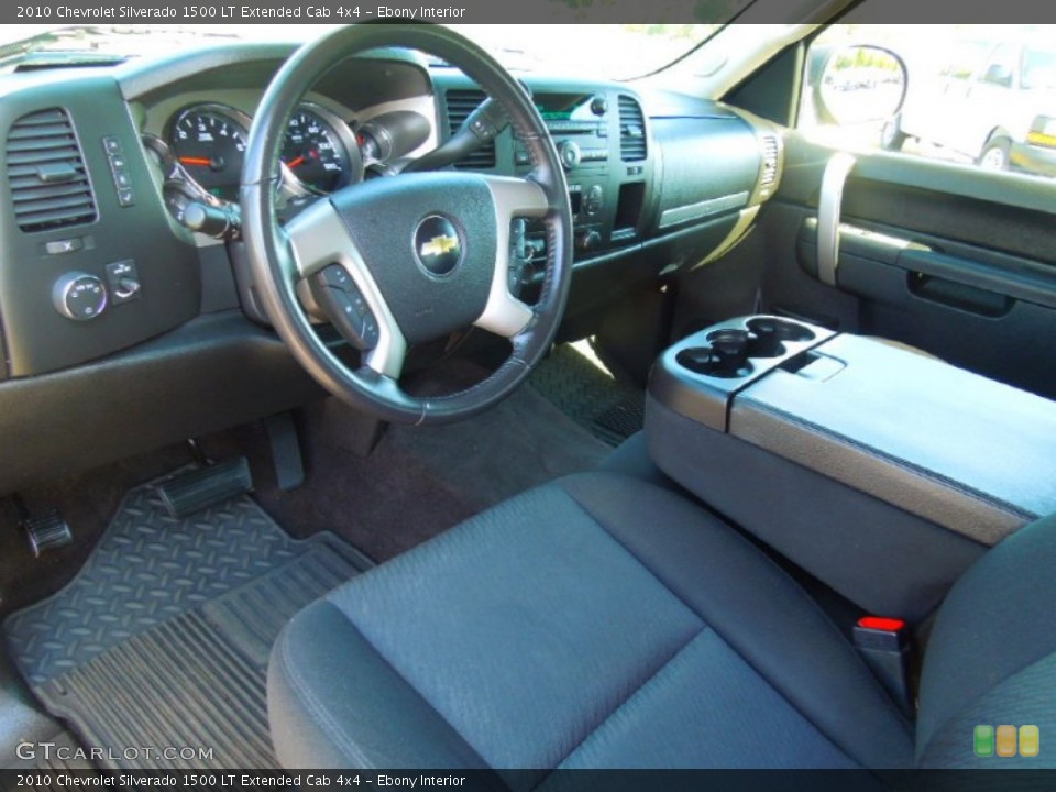 Ebony Interior Prime Interior for the 2010 Chevrolet Silverado 1500 LT Extended Cab 4x4 #71424289