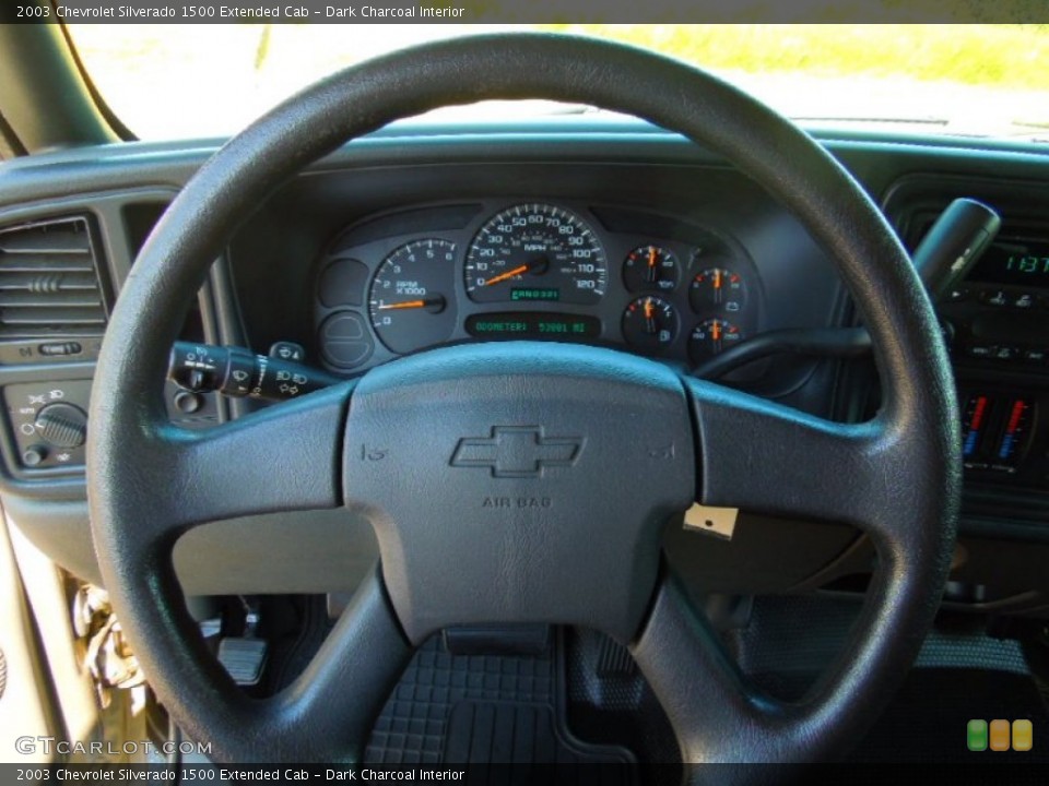 Dark Charcoal Interior Steering Wheel for the 2003 Chevrolet Silverado 1500 Extended Cab #71424649