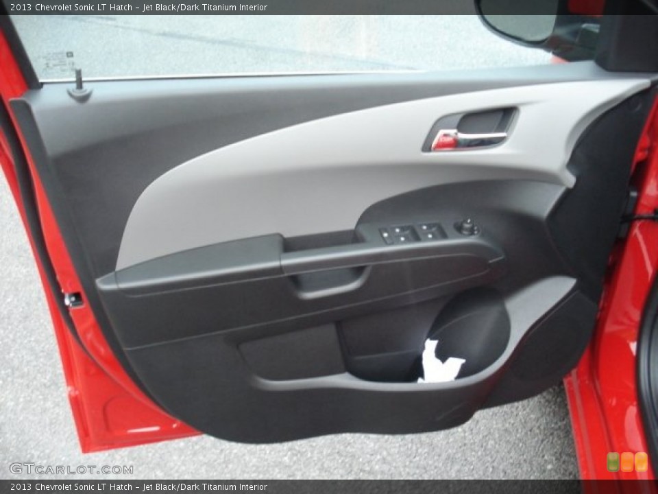 Jet Black/Dark Titanium Interior Door Panel for the 2013 Chevrolet Sonic LT Hatch #71425788