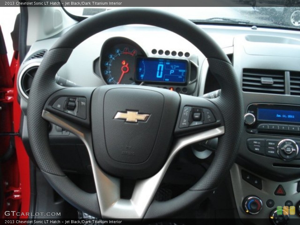 Jet Black/Dark Titanium Interior Steering Wheel for the 2013 Chevrolet Sonic LT Hatch #71425840