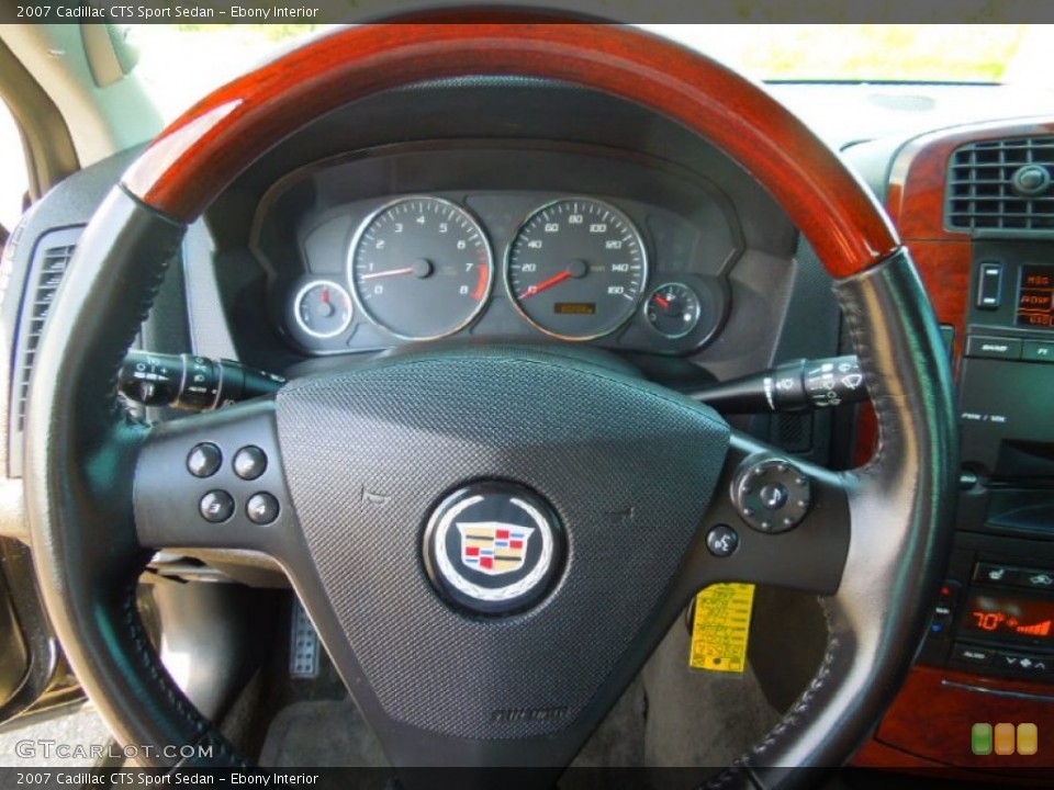 Ebony Interior Steering Wheel for the 2007 Cadillac CTS Sport Sedan #71425879