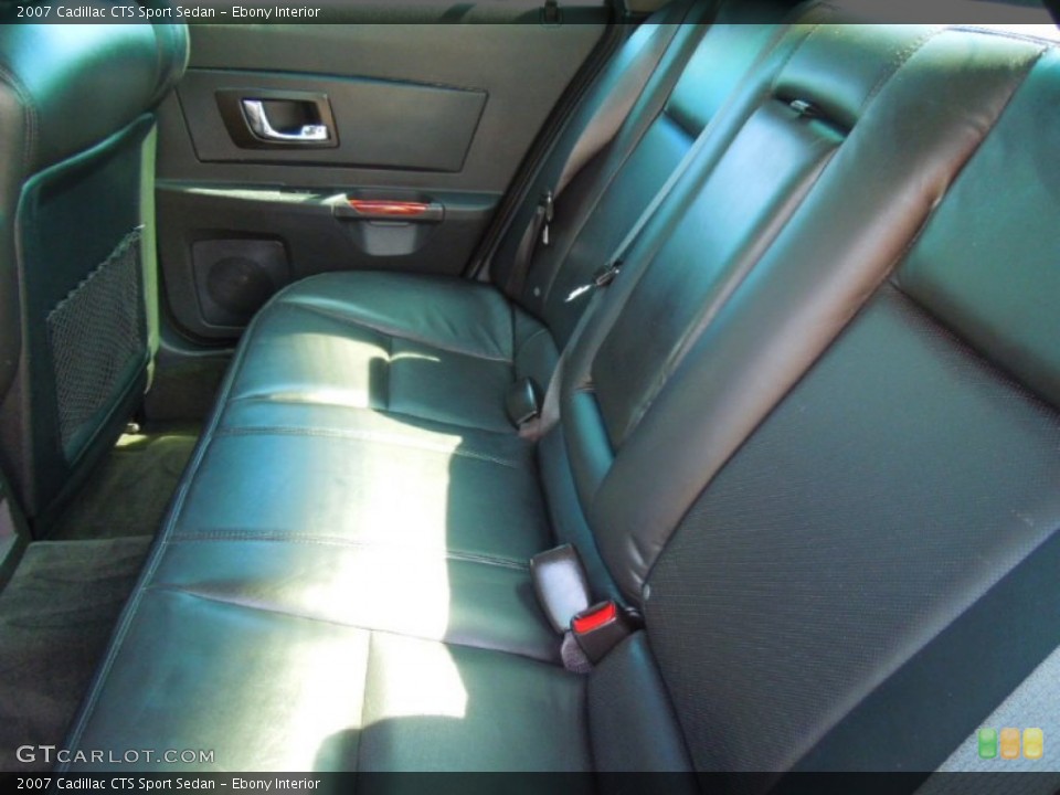 Ebony Interior Rear Seat for the 2007 Cadillac CTS Sport Sedan #71425897