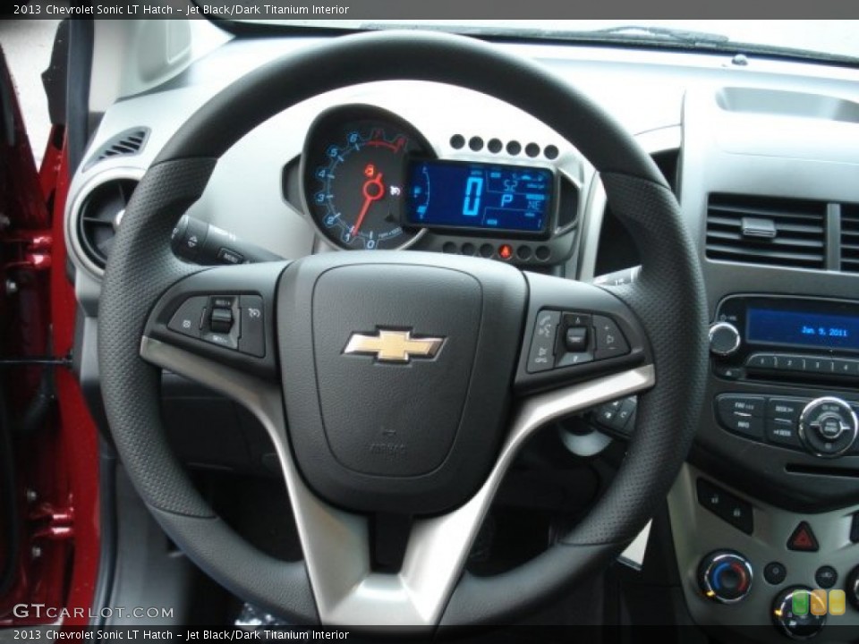 Jet Black/Dark Titanium Interior Steering Wheel for the 2013 Chevrolet Sonic LT Hatch #71426005