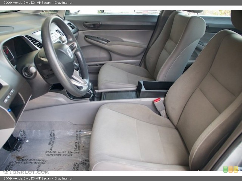Gray Interior Front Seat for the 2009 Honda Civic DX-VP Sedan #71426659