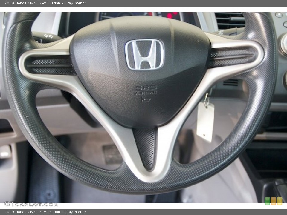 Gray Interior Steering Wheel for the 2009 Honda Civic DX-VP Sedan #71426723