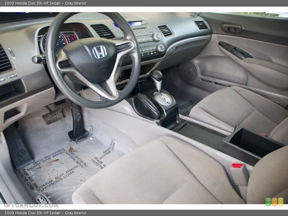 Gray Interior Prime Interior for the 2009 Honda Civic DX-VP Sedan #71426741