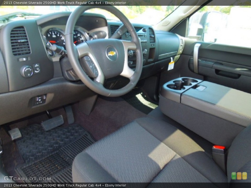 Ebony Interior Prime Interior for the 2013 Chevrolet Silverado 2500HD Work Truck Regular Cab 4x4 #71426870