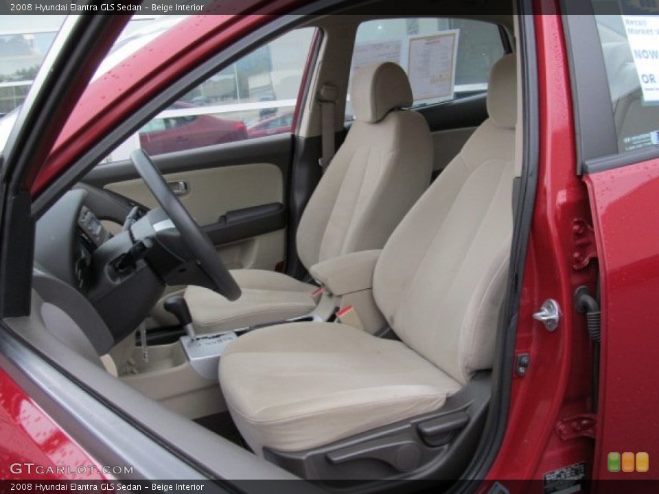 Beige Interior Front Seat for the 2008 Hyundai Elantra GLS Sedan #71427461