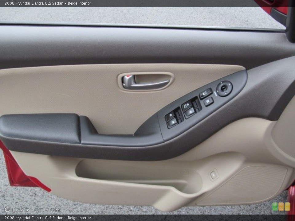 Beige Interior Door Panel for the 2008 Hyundai Elantra GLS Sedan #71427470