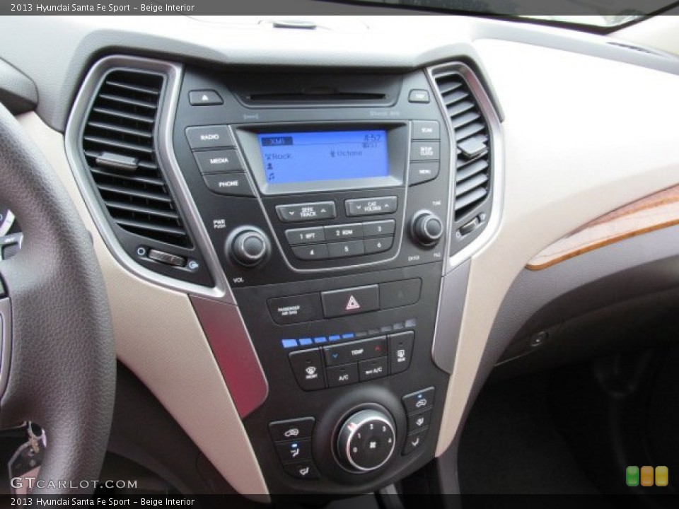 Beige Interior Controls for the 2013 Hyundai Santa Fe Sport #71429198