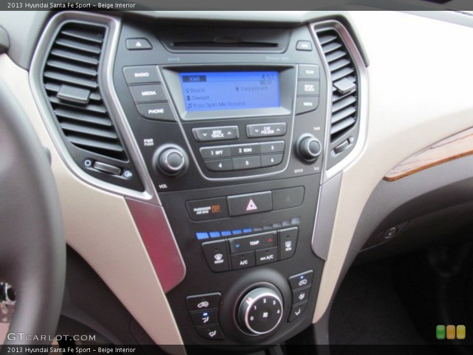Beige Interior Controls for the 2013 Hyundai Santa Fe Sport #71429278