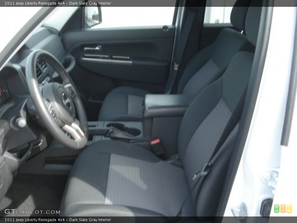 Dark Slate Gray Interior Front Seat for the 2011 Jeep Liberty Renegade 4x4 #71438301