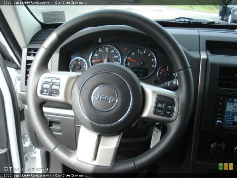 Dark Slate Gray Interior Steering Wheel for the 2011 Jeep Liberty Renegade 4x4 #71438383