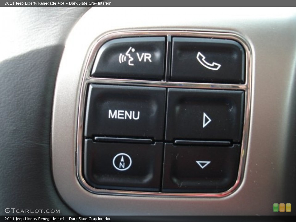 Dark Slate Gray Interior Controls for the 2011 Jeep Liberty Renegade 4x4 #71438394